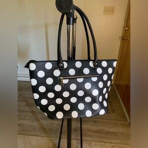 Cute Black with White Polka Dot Tote.